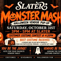 Thomas C. Slater Compassion Center - SLATER'S MONSTER MASH - HALLOWEEN VENDOR POP-UP!
Saturday, October 31, from 3-5 PM for a little Halloween fun at Slater in Providence.