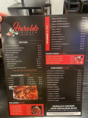 Menu photo 1 Harold’s Chicken Culver City, CA