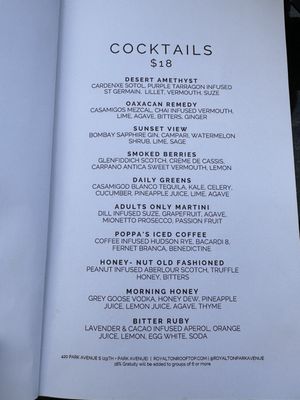 Menu photo 1 Penthouse on Park New York, NY