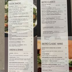 Afternoon/evening menu