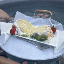 Tres leches cake for my man's birthday upon request when booking Tres leches cake for my man's birthday upon request when booking