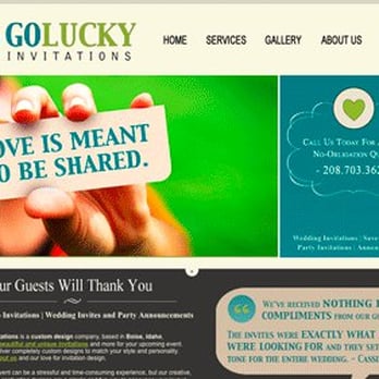 Thrive Web Designs - Go Lucky Invitations - Web Design Near Me - Boise, Idaho Thrive Web Designs - Go Lucky Invitations - Web Design Near Me - Boise, Idaho