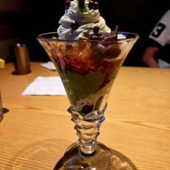 Tendon Kohaku - Matcha parfait - delicious! - Japanese Near Me - Bellevue, Washington