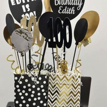 Sugar and Lace Bakery - a black and gold birthday centerpiece - Bakeries Near Me - Phoenix, Arizona Sugar and Lace Bakery - a black and gold birthday centerpiece - Bakeries Near Me - Phoenix, Arizona