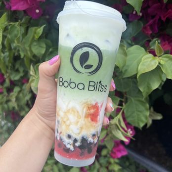 Boba Bliss - Strawberry Matcha - Bubble Tea Near Me - Dublin, California Boba Bliss - Strawberry Matcha - Bubble Tea Near Me - Dublin, California