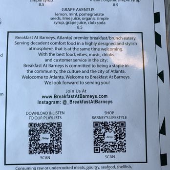 Breakfast At Barneys - Part of the menu - Breakfast & Brunch Near Me - Atlanta, Georgia