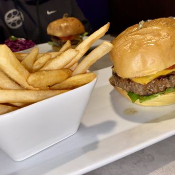 Zest - Cheeseburger with fries - New American Near Me - Bay Shore, New York Zest - Cheeseburger with fries - New American Near Me - Bay Shore, New York