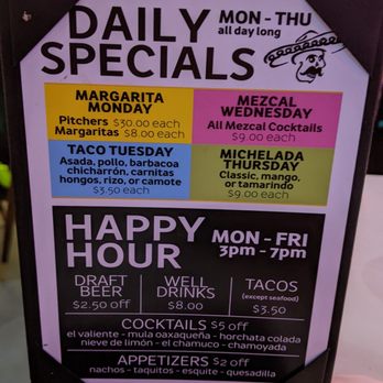Kalaveras - Happy hour menu - Cocktail Bars Near Me - Hollywood, California
