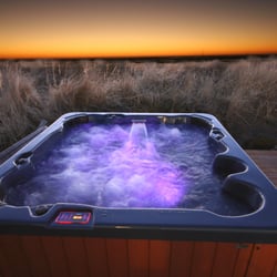 Sea Angel - Hot tub and sunset.