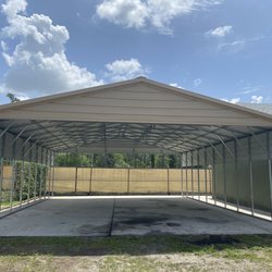 husky steel buildings - Front view of gable