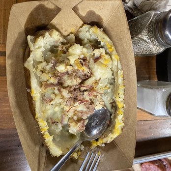 Schoepf's Bar-B-Que - Brisket Stuffed Potato - Barbeque Near Me - Belton, Texas Schoepf's Bar-B-Que - Brisket Stuffed Potato - Barbeque Near Me - Belton, Texas
