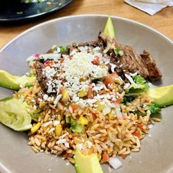 Merry Piglets Mexican Grill - Carne asada burrito bowl