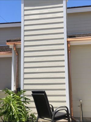 Installing unique copper gutters  - Customer wanted to give a different look to his house and went for some nice copper gutters Installing unique copper gutters  - Customer wanted to give a different look to his house and went for some nice copper gutters
