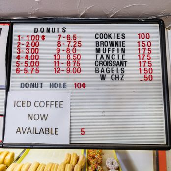 Donut Villa - a menu for donuts at a donut shop - Donuts Near Me - Detroit, Michigan Donut Villa - a menu for donuts at a donut shop - Donuts Near Me - Detroit, Michigan