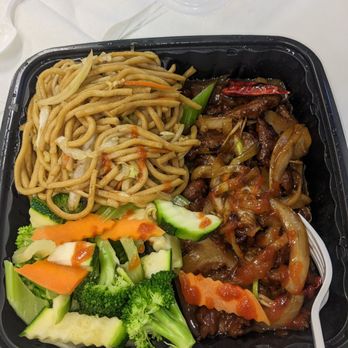 The Wok - Mongolian beef lunch special with chow mein and steamed vegetables. - Chinese Near Me - Sacramento, California The Wok - Mongolian beef lunch special with chow mein and steamed vegetables. - Chinese Near Me - Sacramento, California