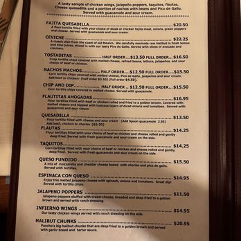 Pancho's Villa - Menu - Mexican Near Me - Anchorage, Alaska
