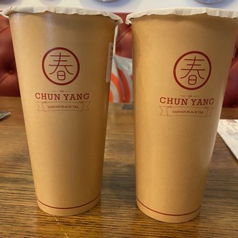 Chun Yang Tea - Hot drinks! Hot Hojicha Latte & hot Longan and Red dates Tea; IG: susanlamx - Bubble Tea Near Me - Brooklyn, New York