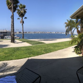 Bahia Resort Hotel - view from our second room was better, lounging chair area was right infront of our room and that was nice. took the kids to play - San Diego, CA