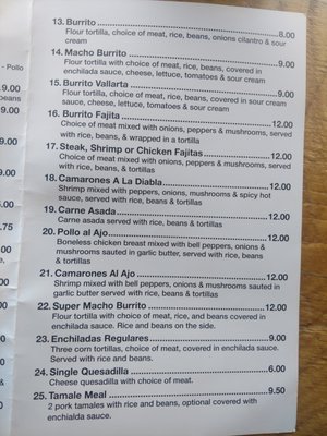 Menu photo 4 Las Palmitas Powell, WY