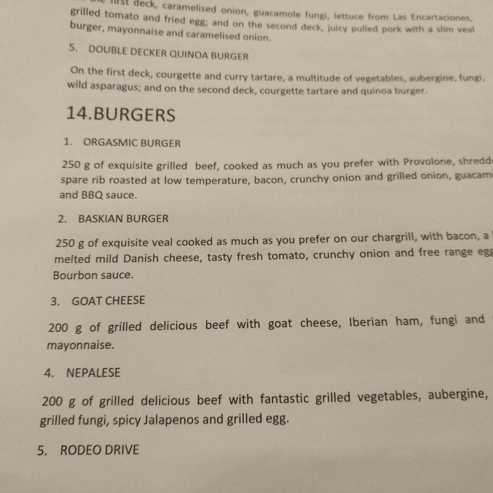 Baskian - They have the "Orgasmic Burger". Sounds great but that and the Baskian burger are unable to be had with the €9 special. - Burgers Near Me - Bilbo, BI