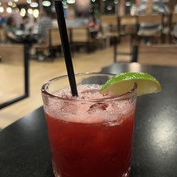 Made with blackberry purée