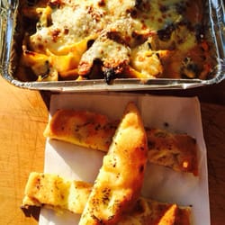 Pasta with mushrooms and beef