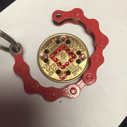 A beautiful personalized token and a key chain holder for it ! Love it!!!!