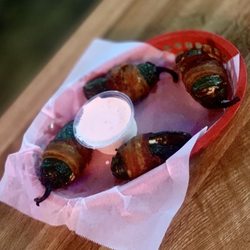 Rio Vista Inn - I Bacon wrapped jalapeño poppers! Last time I had these was at Rem's before they closed.
