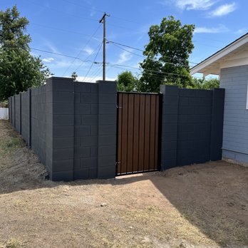Rock on Renovations - New fence and gate repair after a car ran into customers home - Flooring Near Me