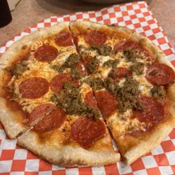 Hailey's Italian Restaurant - Meatball and Pepperoni Pizza