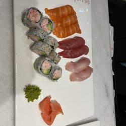 Sakura - The sushi combo with soup and salad.