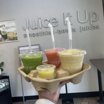 Juice It Up! - Ever Green , Lucky Lemon Punch, Pina Cool-Ada and Ginger Shots - Juice Bars & Smoothies Near Me - Chino, California