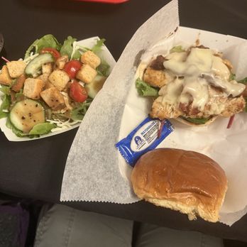 Vails Brothers - Grilled chicken sandwich with side salad - Chicken Wings Near Me - St. Peters, Missouri Vails Brothers - Grilled chicken sandwich with side salad - Chicken Wings Near Me - St. Peters, Missouri