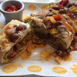 Burrito with fried chicken