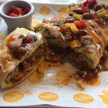 The Breakfast Club - Burrito with fried chicken - Breakfast & Brunch Near Me - London, XGL