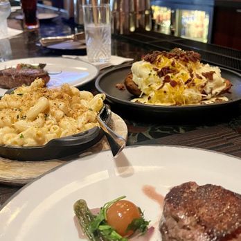 LB Steak - 6 oz Medium rare steak, mac & cheese, and LB potato - Steakhouses Near Me - San Jose, California LB Steak - 6 oz Medium rare steak, mac & cheese, and LB potato - Steakhouses Near Me - San Jose, California
