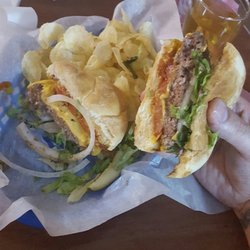 Dean & Sue's Bar - Burger night. 2$ half pound. Best Monday ever.