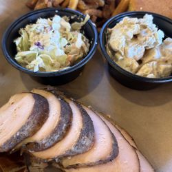 Mission BBQ - Turkey with coleslaw, potato salad, fries