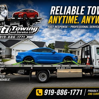 Yeti Towing And Service - Towing a blue Mustang - Towing Near Me - Durham, North Carolina Yeti Towing And Service - Towing a blue Mustang - Towing Near Me - Durham, North Carolina