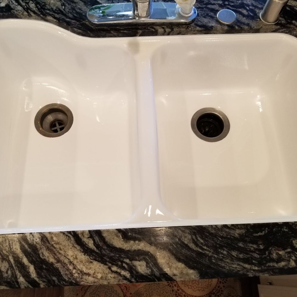 Refinished kitchen sink