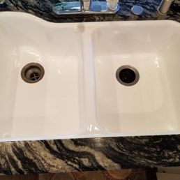 Refinished kitchen sink
