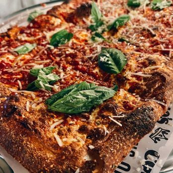Coniglio’s Old Fashioned - Upside down Sicilian -- look at that crunchy fluff! - Pizza Near Me - Morristown, New Jersey Coniglio’s Old Fashioned - Upside down Sicilian -- look at that crunchy fluff! - Pizza Near Me - Morristown, New Jersey