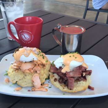 Ruby Sunshine Homewood - Salmon and corn beef Benedict - Breakfast & Brunch Near Me - Birmingham, Alabama Ruby Sunshine Homewood - Salmon and corn beef Benedict - Breakfast & Brunch Near Me - Birmingham, Alabama