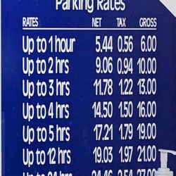 LAZ Parking - Updated Rates as of June 2025. (Note that parking may be free if you get your tkt validated at participating establishment).