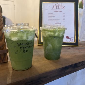 Cafe Atelier - Strawberry matcha and raspberry matcha - Coffee & Tea Near Me - Pasadena, California Cafe Atelier - Strawberry matcha and raspberry matcha - Coffee & Tea Near Me - Pasadena, California