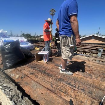 JT Roofing - Insulation being installed and old one being removed - Roofing Near Me - Torrance, California JT Roofing - Insulation being installed and old one being removed - Roofing Near Me - Torrance, California