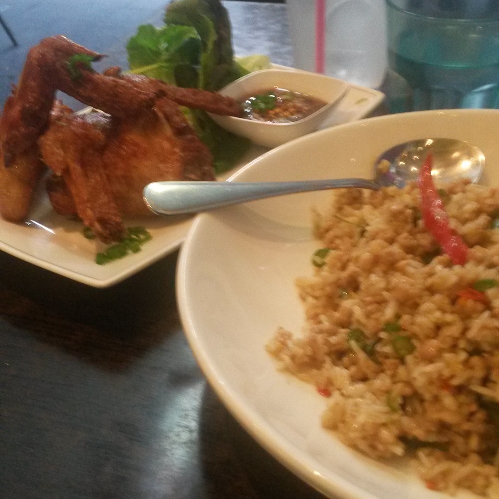 Prik Thai - Chicken wings with tamarind dip and spicy basil fried rice - Thai Near Me - Sydney, NSW Prik Thai - Chicken wings with tamarind dip and spicy basil fried rice - Thai Near Me - Sydney, NSW