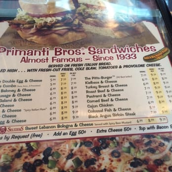 Primanti Bros. Restaurant and Bar - The Basic Sandwhich - Sports Bars Near Me - York, Pennsylvania Primanti Bros. Restaurant and Bar - The Basic Sandwhich - Sports Bars Near Me - York, Pennsylvania