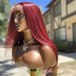 Heaven Sent Hair Extensions  - Ruby Red Custom Colored Wig