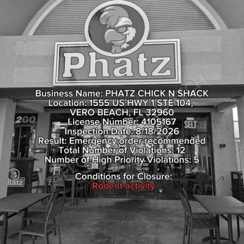 Phatz - Rodents and emergency shut down. - Southern Near Me - Vero Beach, Florida Phatz - Rodents and emergency shut down. - Southern Near Me - Vero Beach, Florida